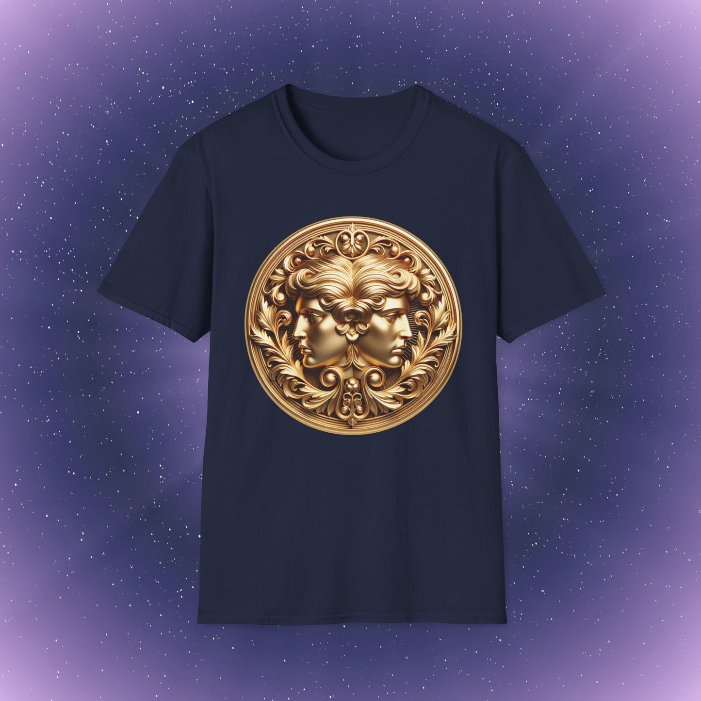 Gemini Gold Zodiac Sign T-Shirt