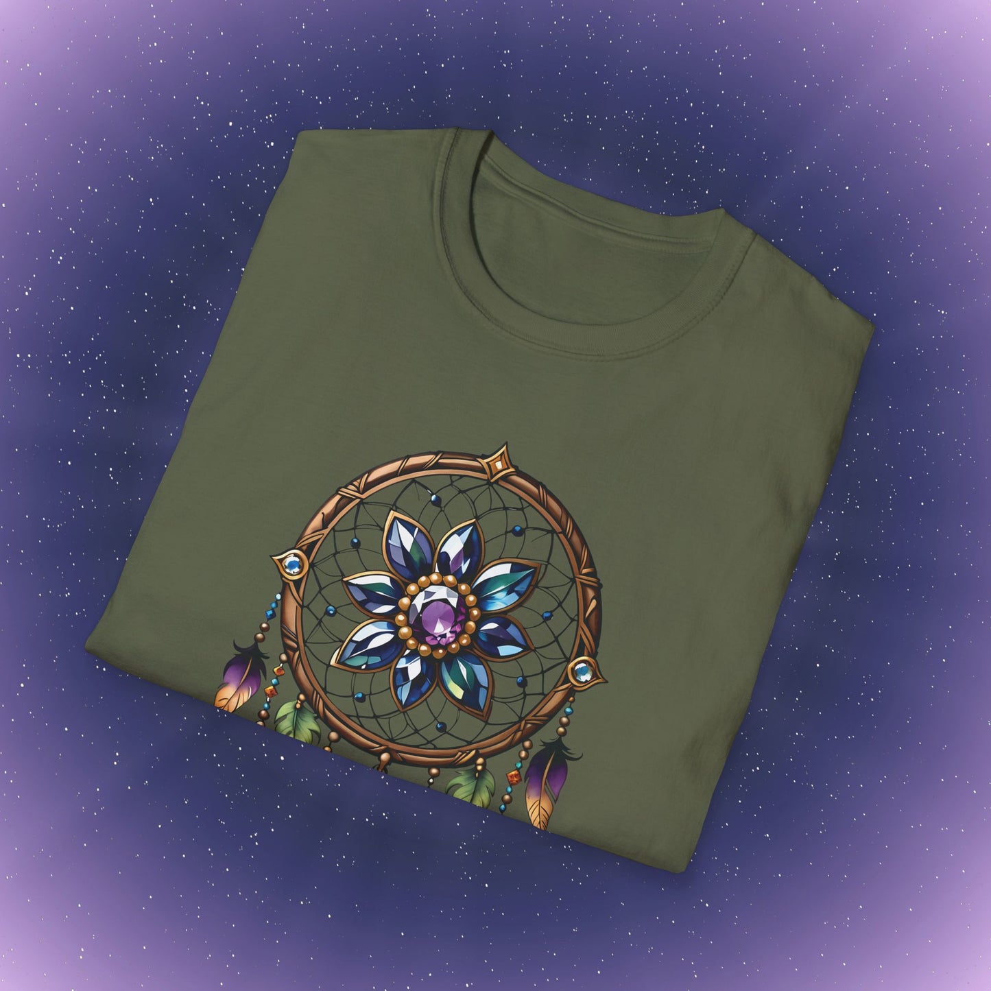 Camiseta con atrapasueños de piedra natal de alejandrita de Géminis