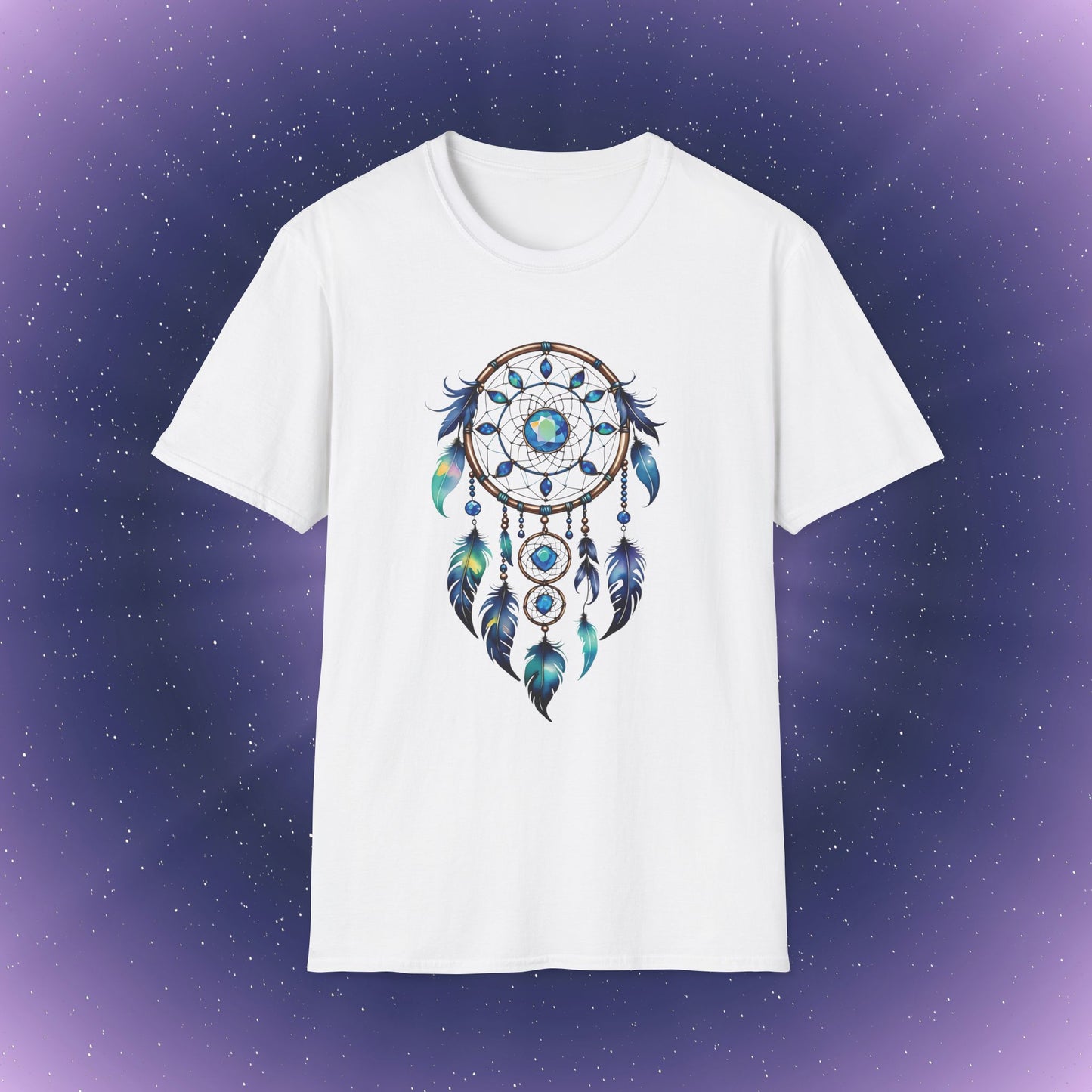 Camiseta con atrapasueños de piedra natal de ópalo de Libra
