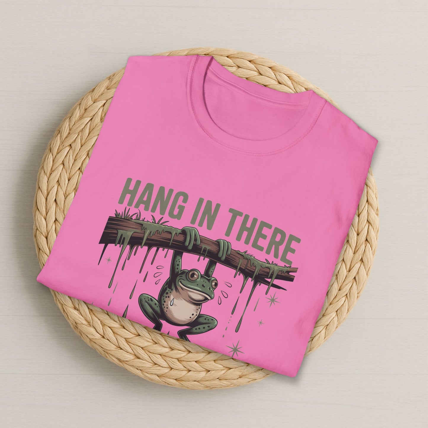 Hang in There It Gets Worse - Funny Frog and Alligator Tee