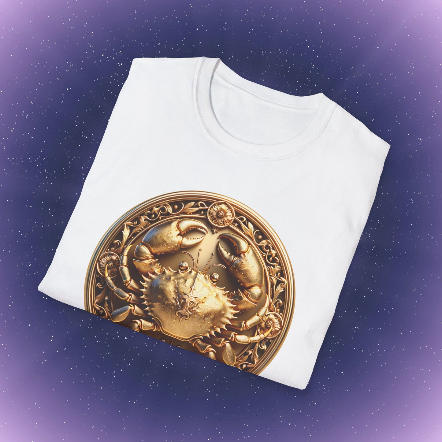 Cancer Gold Zodiac Sign T-Shirt