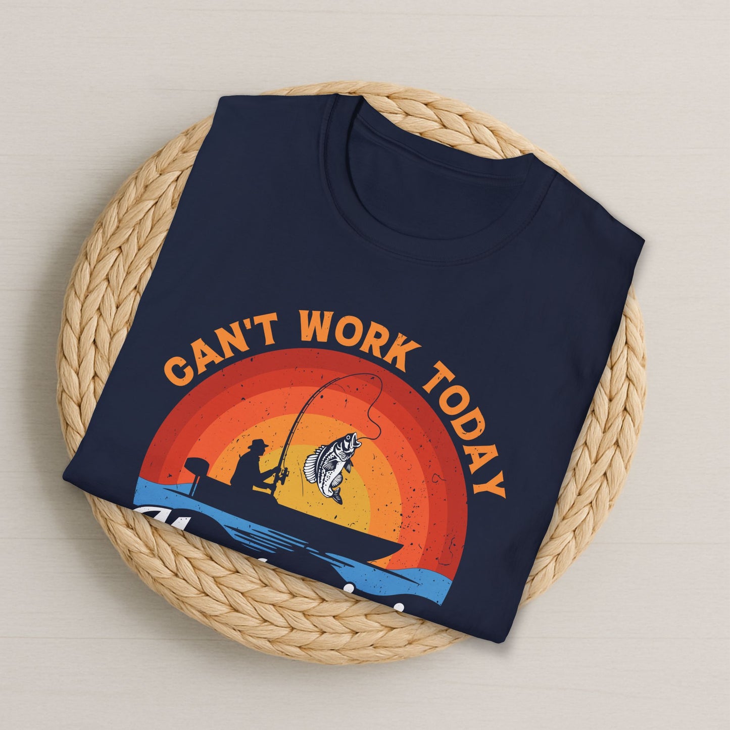Kann heute nicht arbeiten – Angelwurf T-Shirt