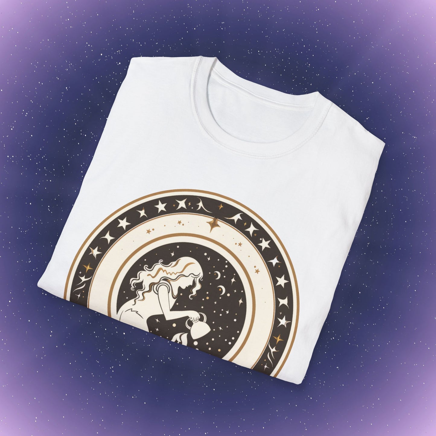 Camiseta bohemia del signo zodiacal Acuario