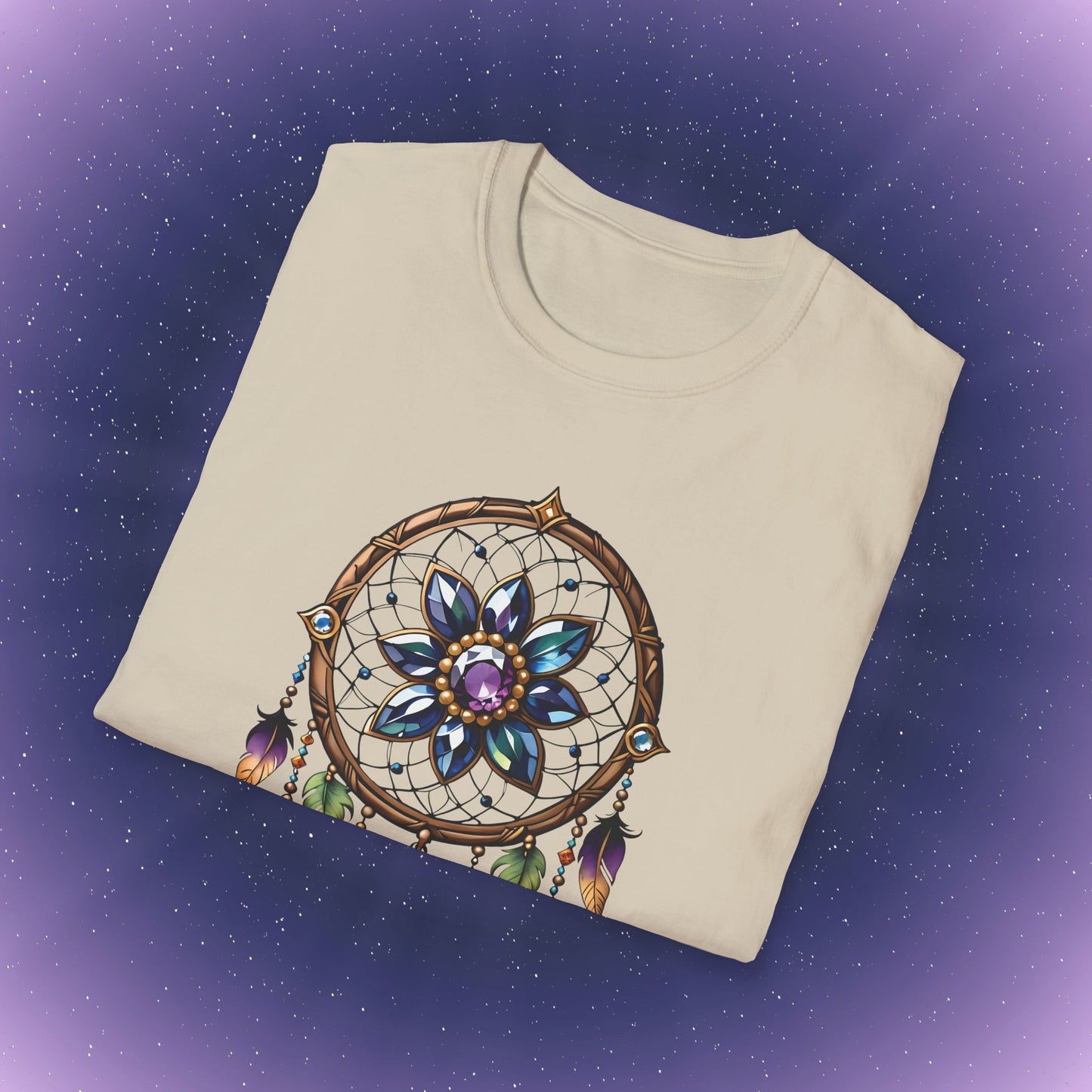 Camiseta con atrapasueños de piedra natal de alejandrita de Géminis