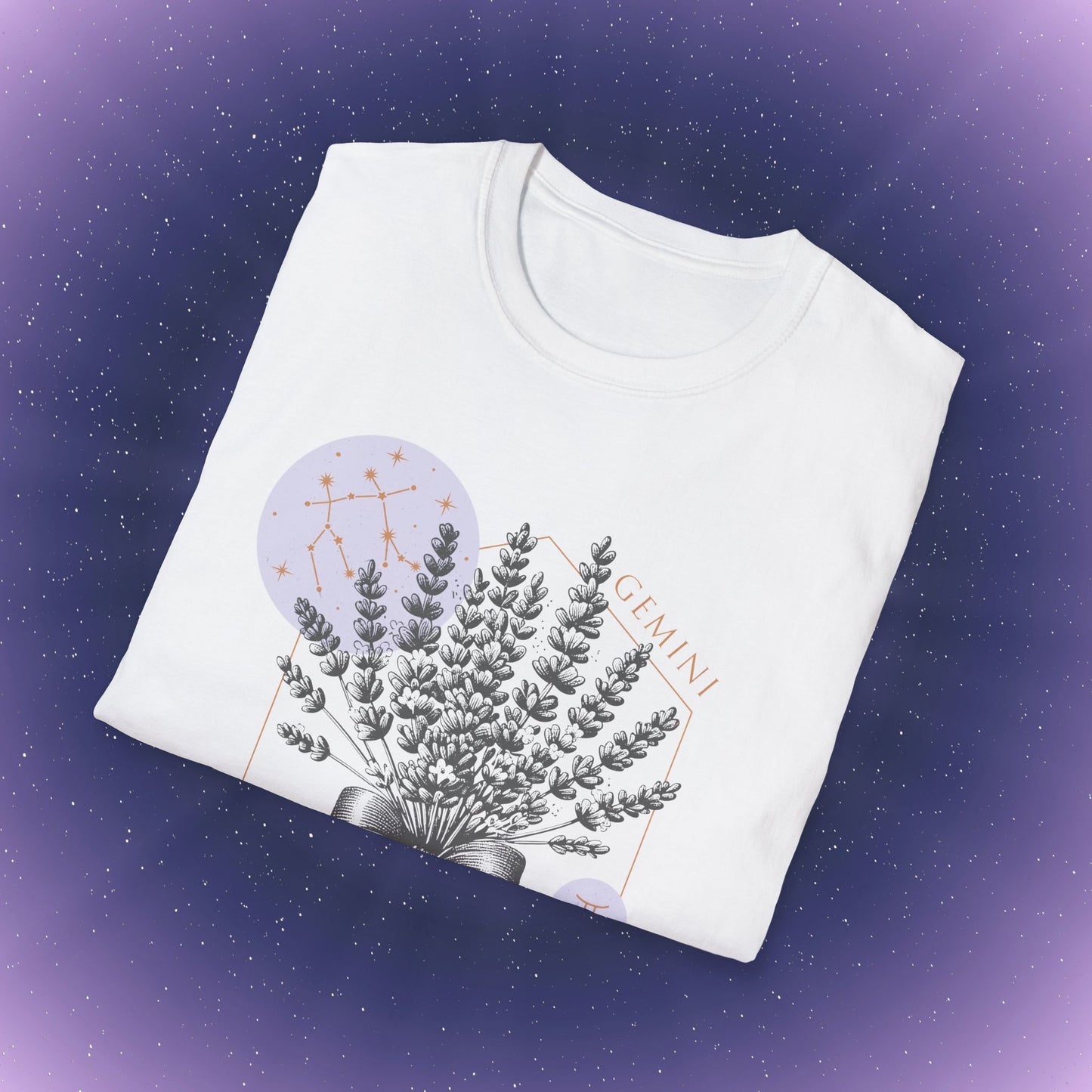 Camiseta con la flor de nacimiento del zodiaco Géminis