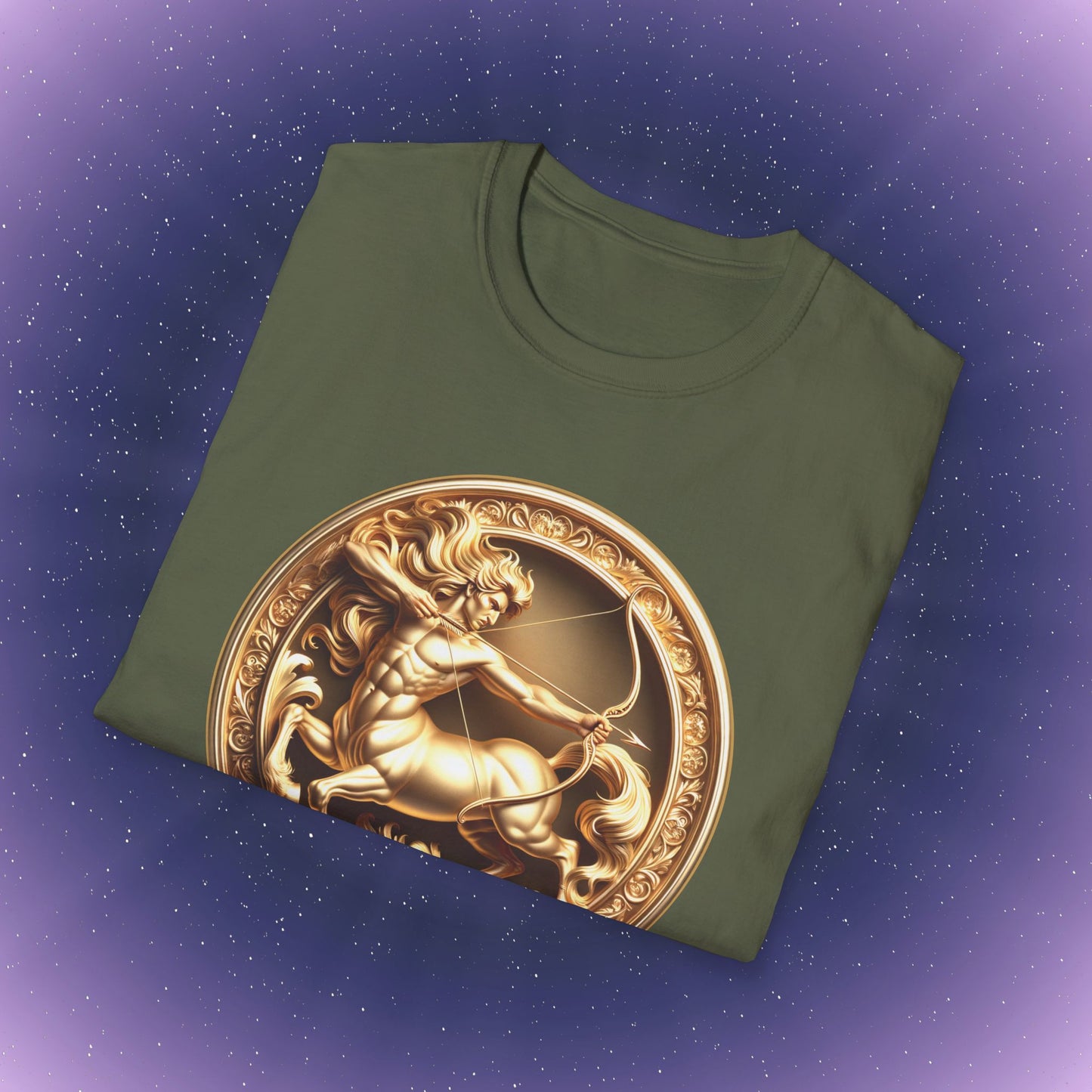 Sagittarius Gold Zodiac Sign T-Shirt