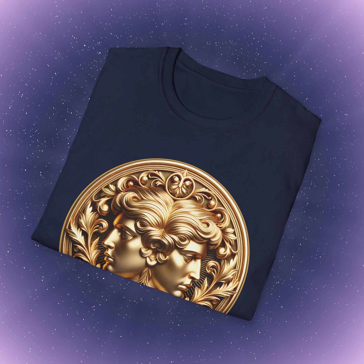 Gemini Gold Zodiac Sign T-Shirt