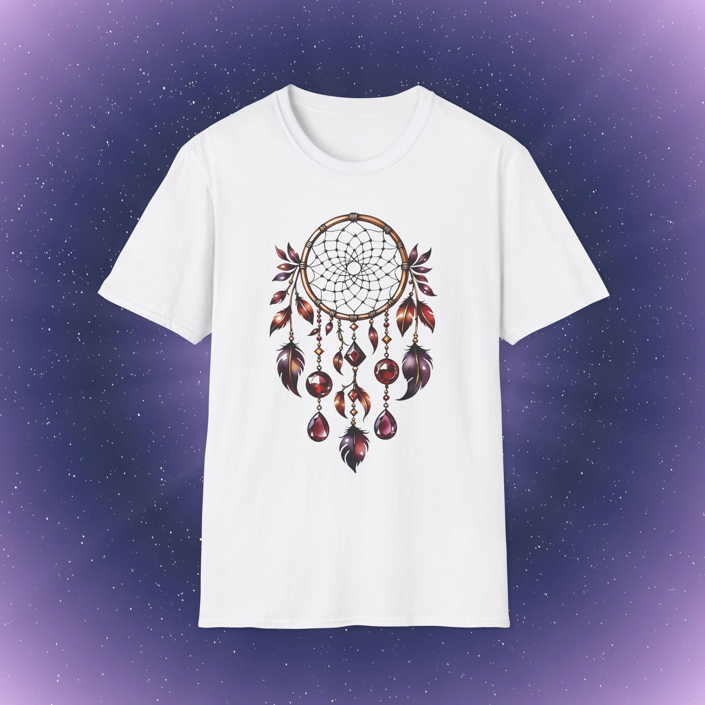 Camiseta con atrapasueños de piedra natal de granate de Capricornio