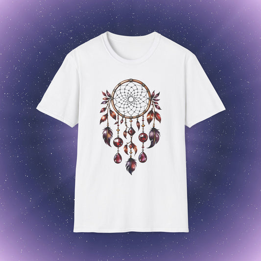 Capricorn Garnet Birthstone Dreamcatcher T-Shirt