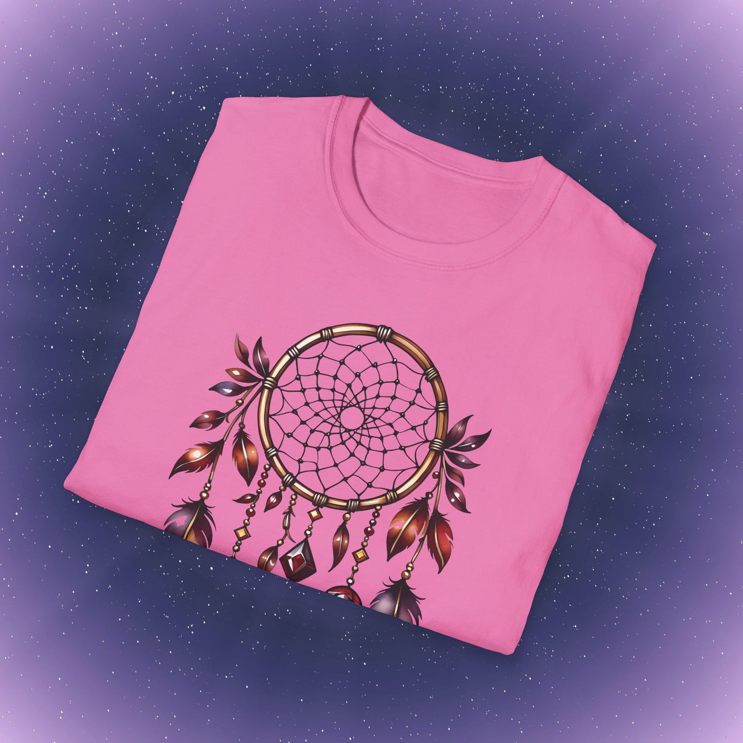 Camiseta con atrapasueños de piedra natal de granate de Capricornio