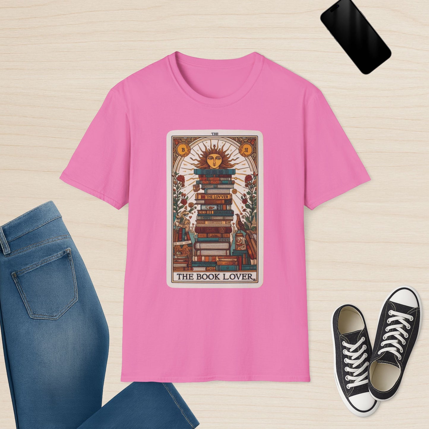 Camiseta de la carta del Tarot del amante de los libros