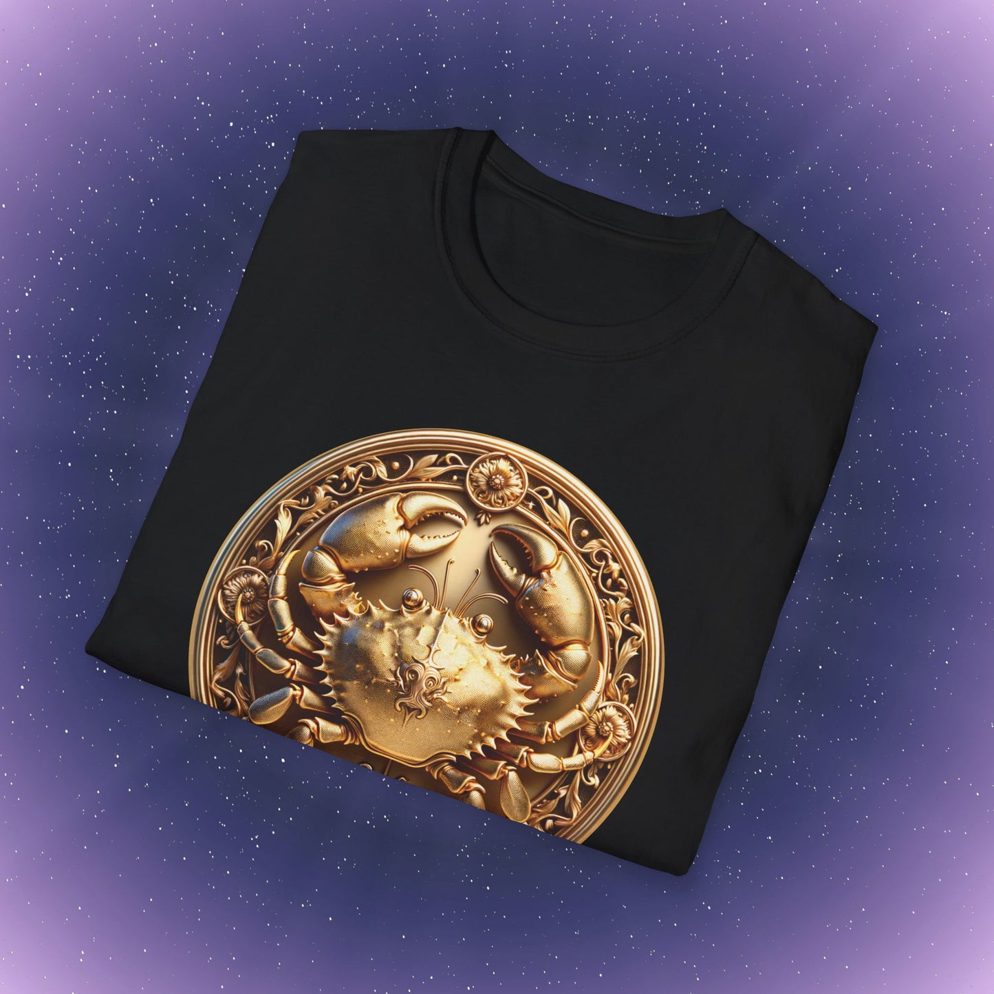 Cancer Gold Zodiac Sign T-Shirt