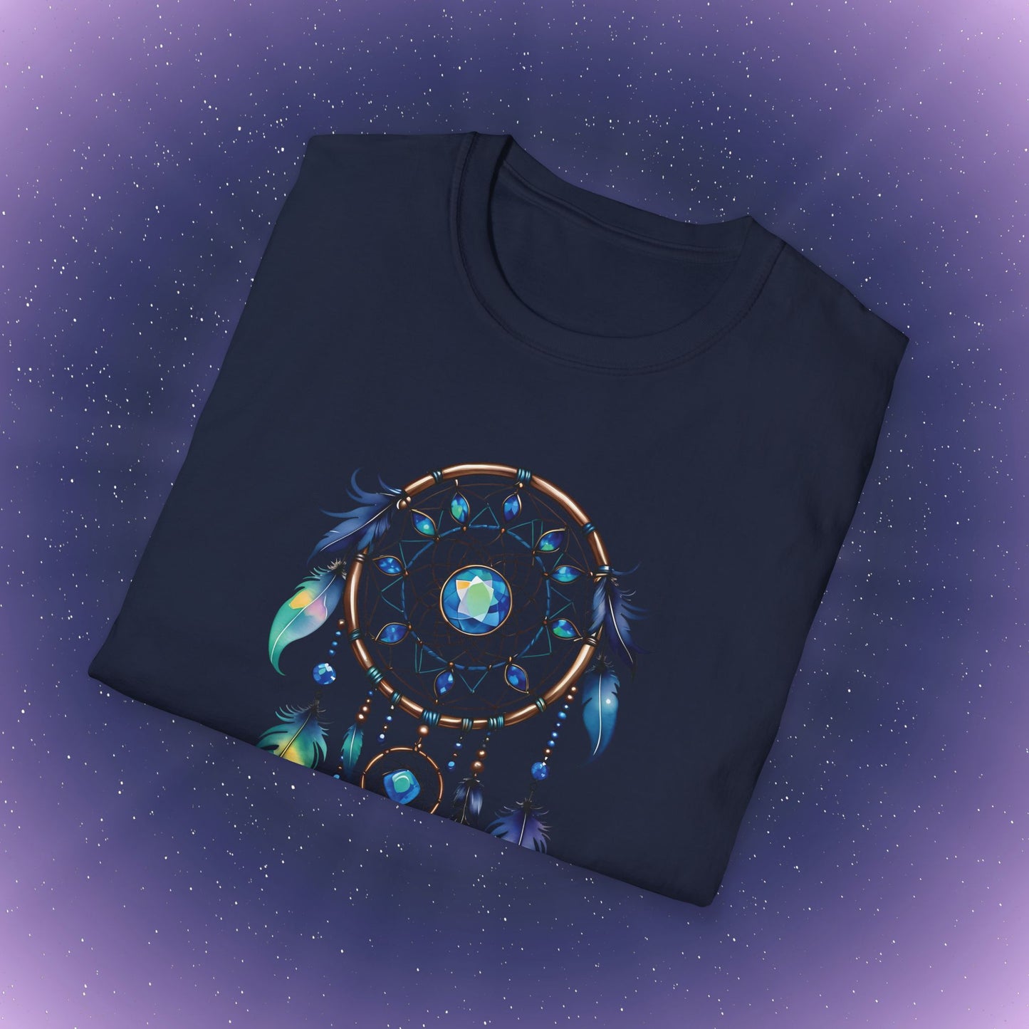 Camiseta con atrapasueños de piedra natal de ópalo de Libra