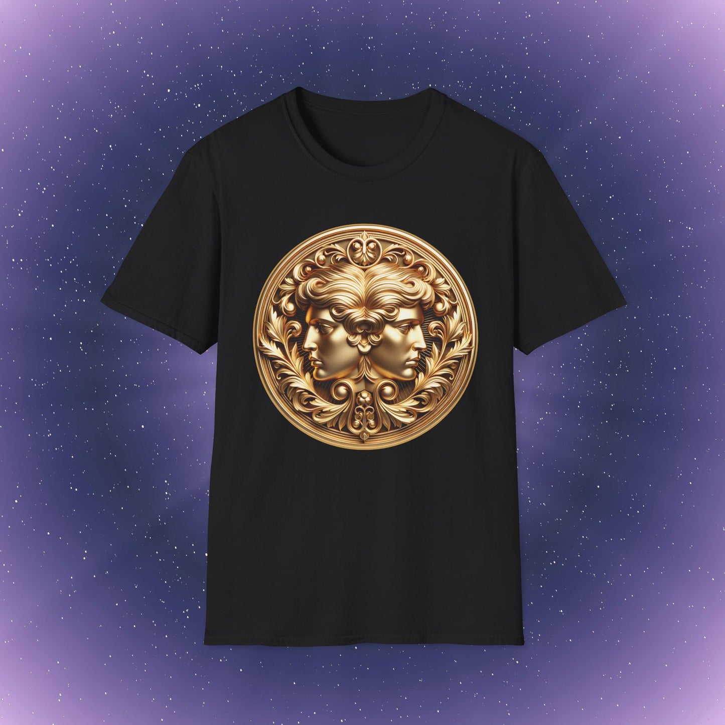Gemini Gold Zodiac Sign T-Shirt