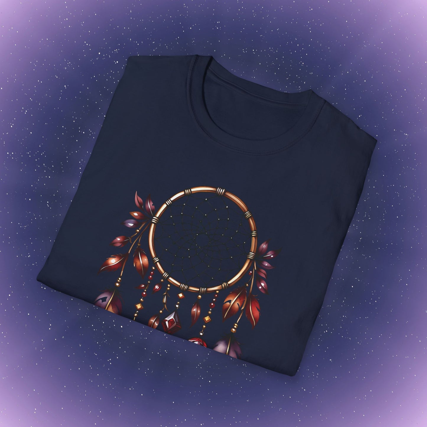 Camiseta con atrapasueños de piedra natal de granate de Capricornio