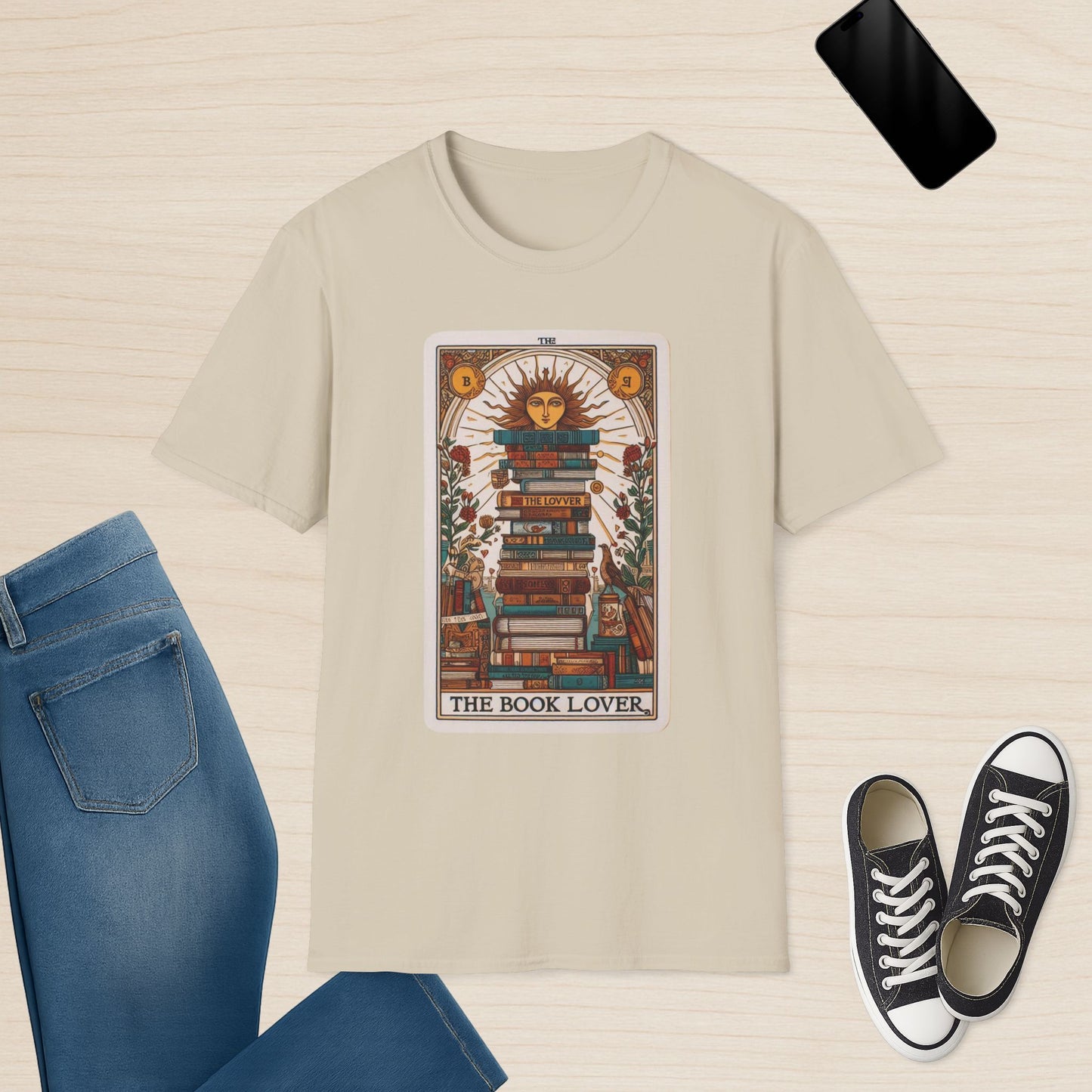 Camiseta de la carta del Tarot del amante de los libros