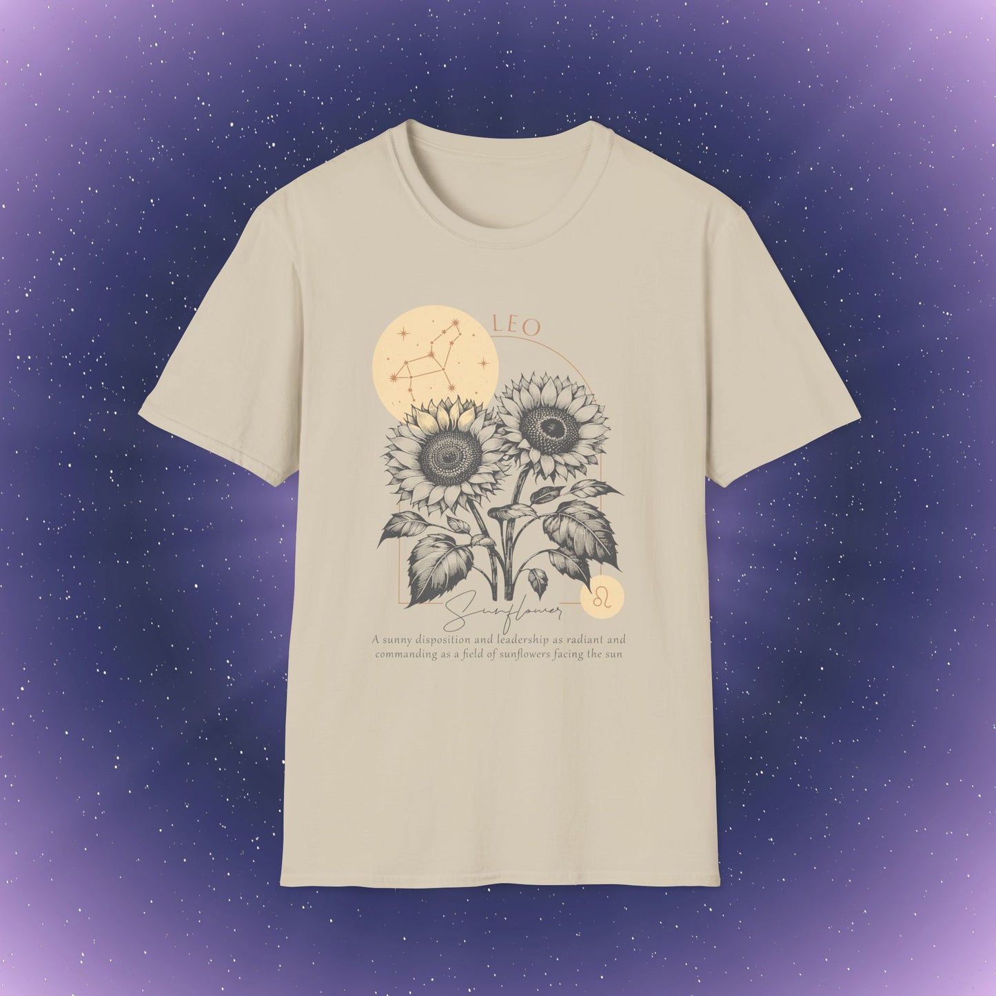Camiseta con la flor del nacimiento del zodiaco Leo