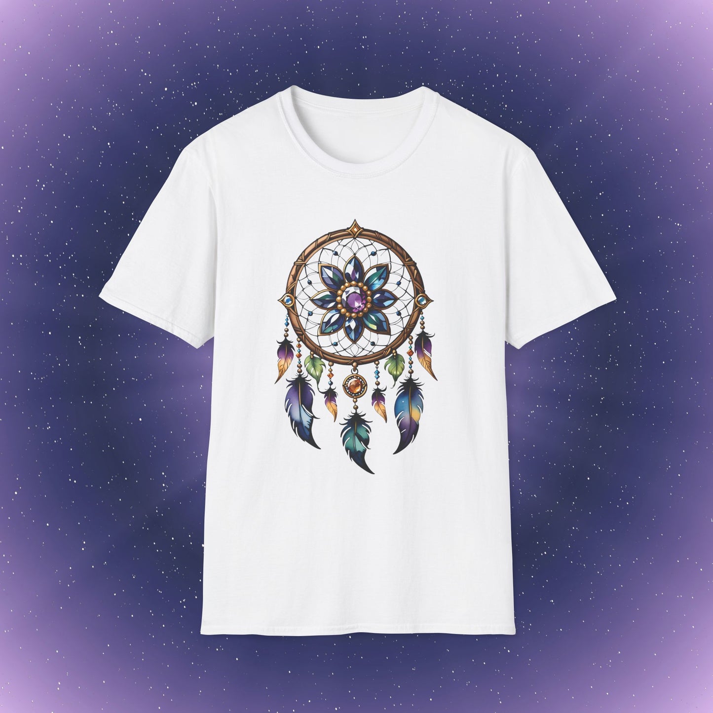 Camiseta con atrapasueños de piedra natal de alejandrita de Géminis