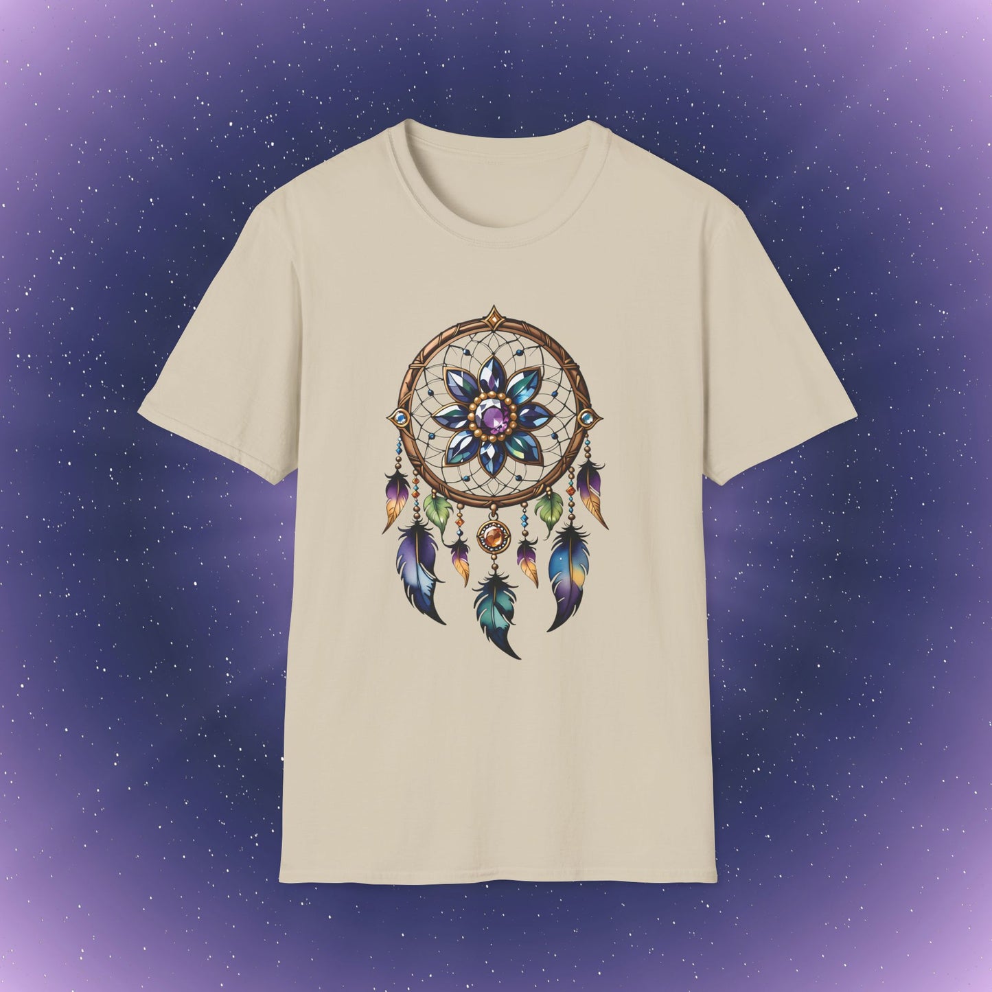 Camiseta con atrapasueños de piedra natal de alejandrita de Géminis