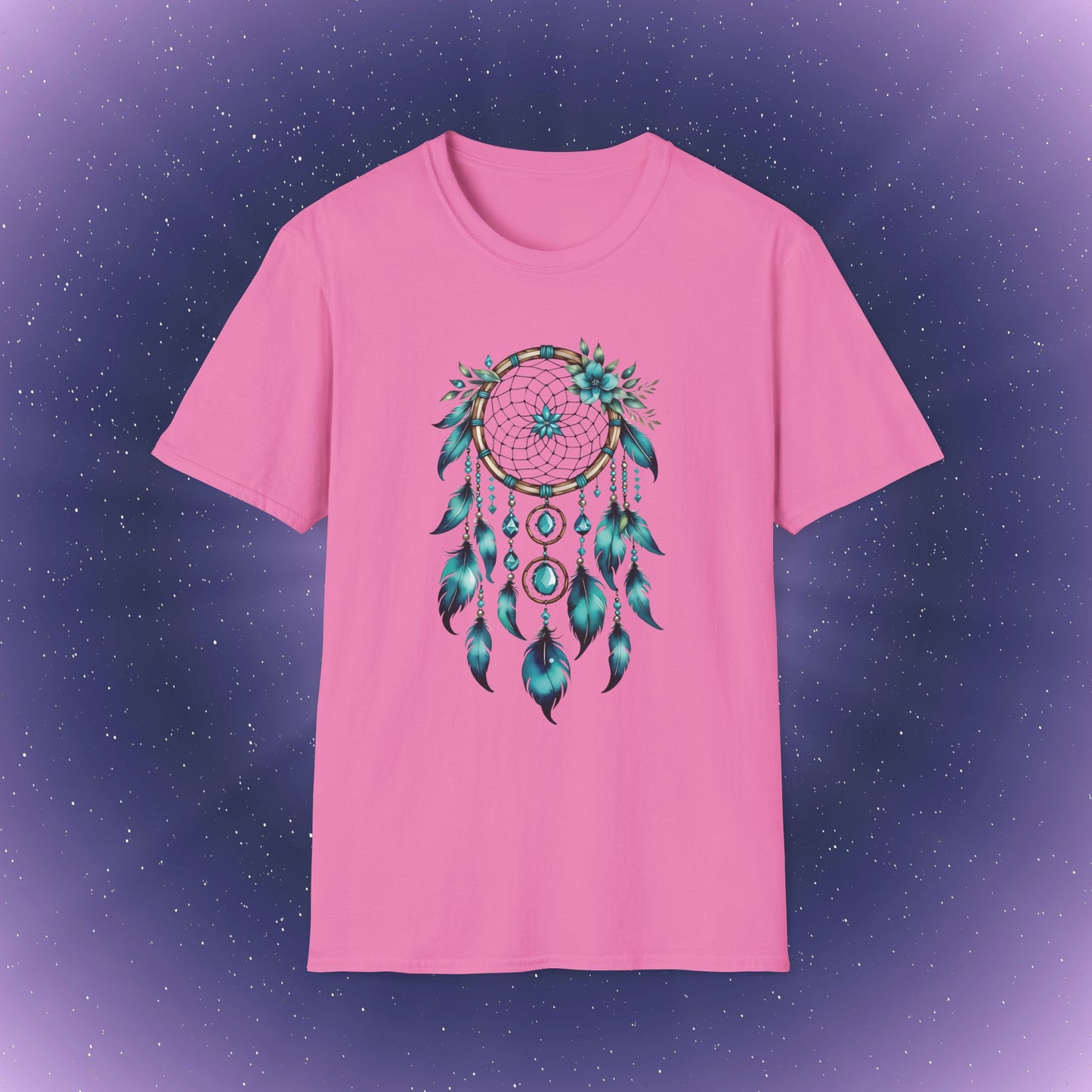 Camiseta con atrapasueños y piedra de nacimiento turquesa de Sagitario