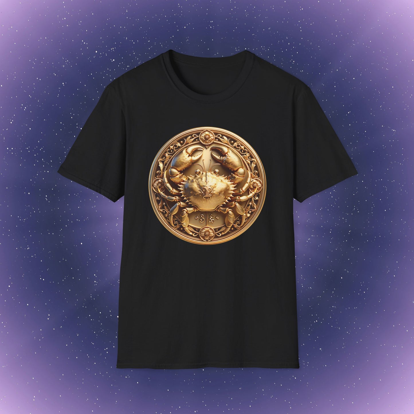 Cancer Gold Zodiac Sign T-Shirt