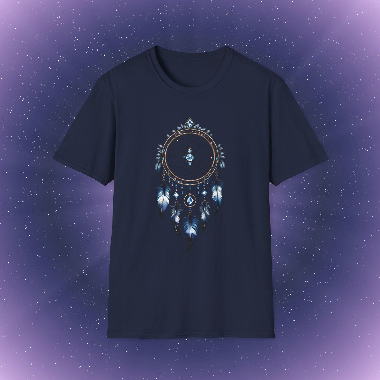 Camiseta con atrapasueños de piedra natal de diamante de Aries
