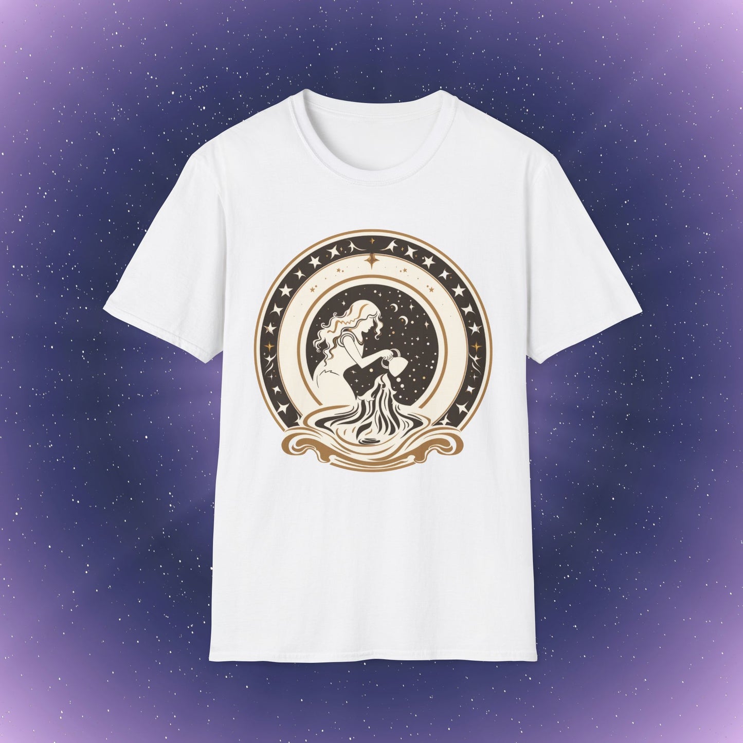 Camiseta bohemia del signo zodiacal Acuario