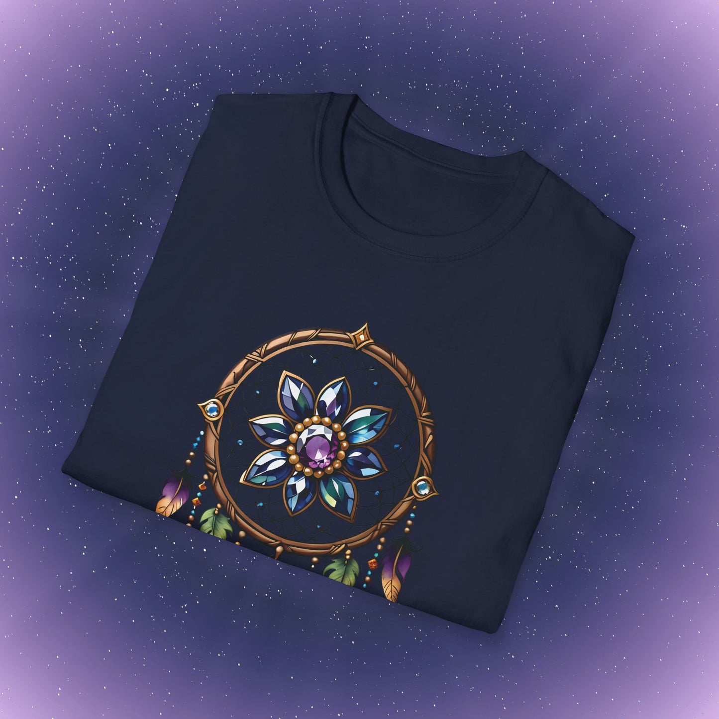 Camiseta con atrapasueños de piedra natal de alejandrita de Géminis
