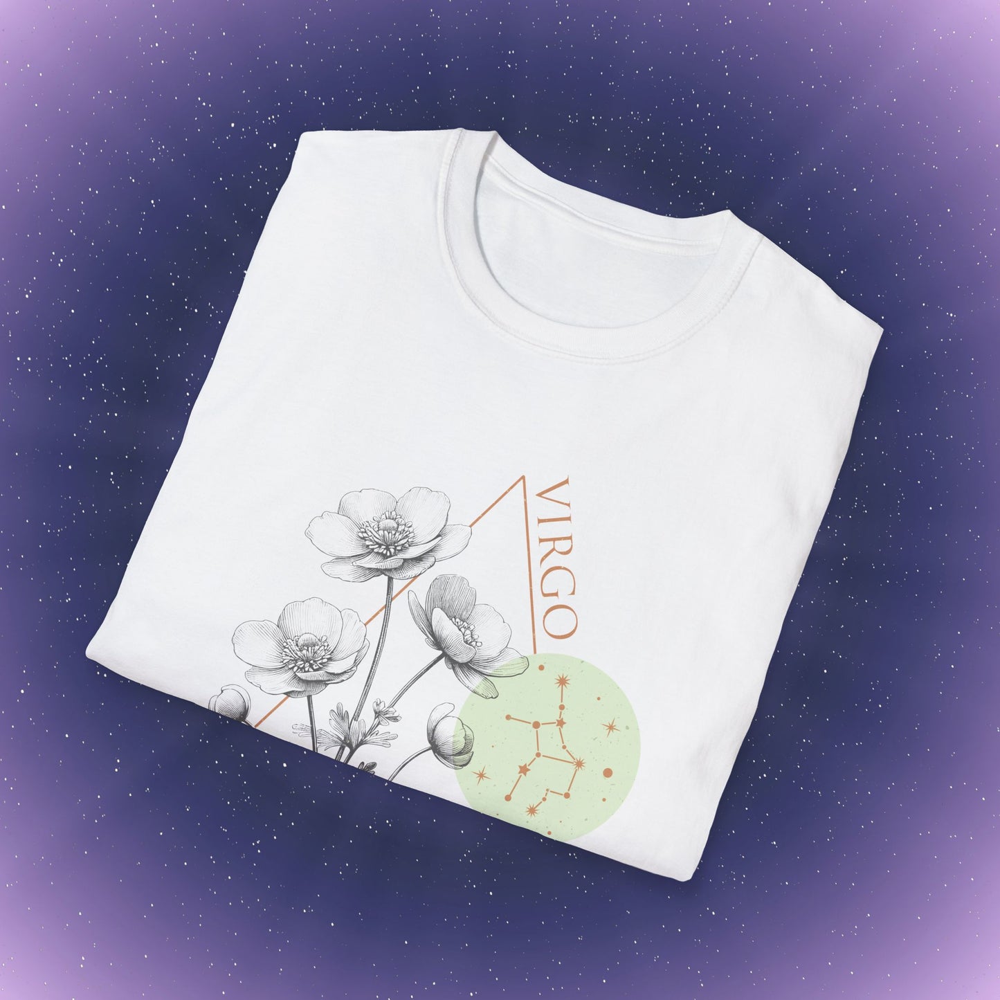 Camiseta con la flor de nacimiento del zodiaco Virgo