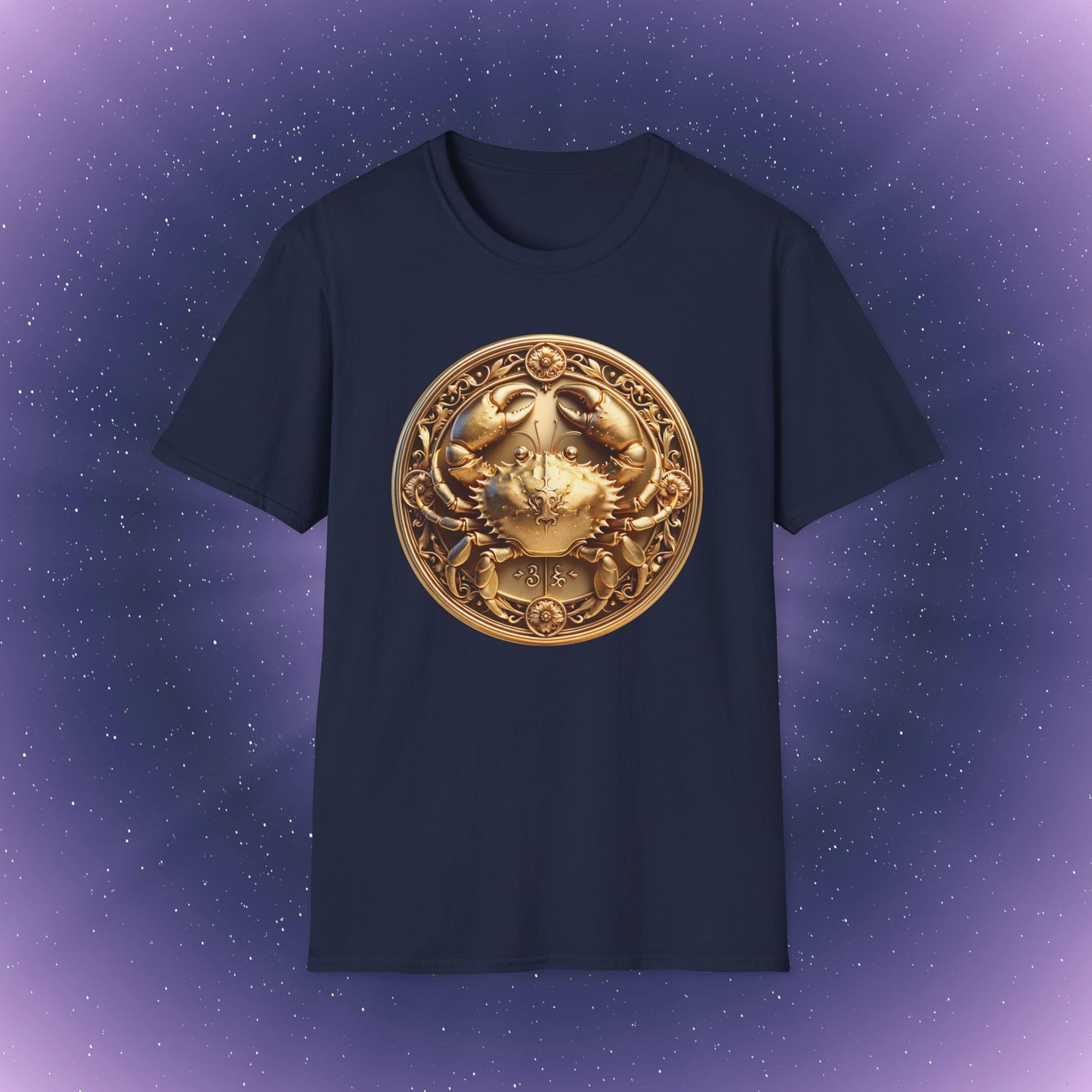 Cancer Gold Zodiac Sign T-Shirt