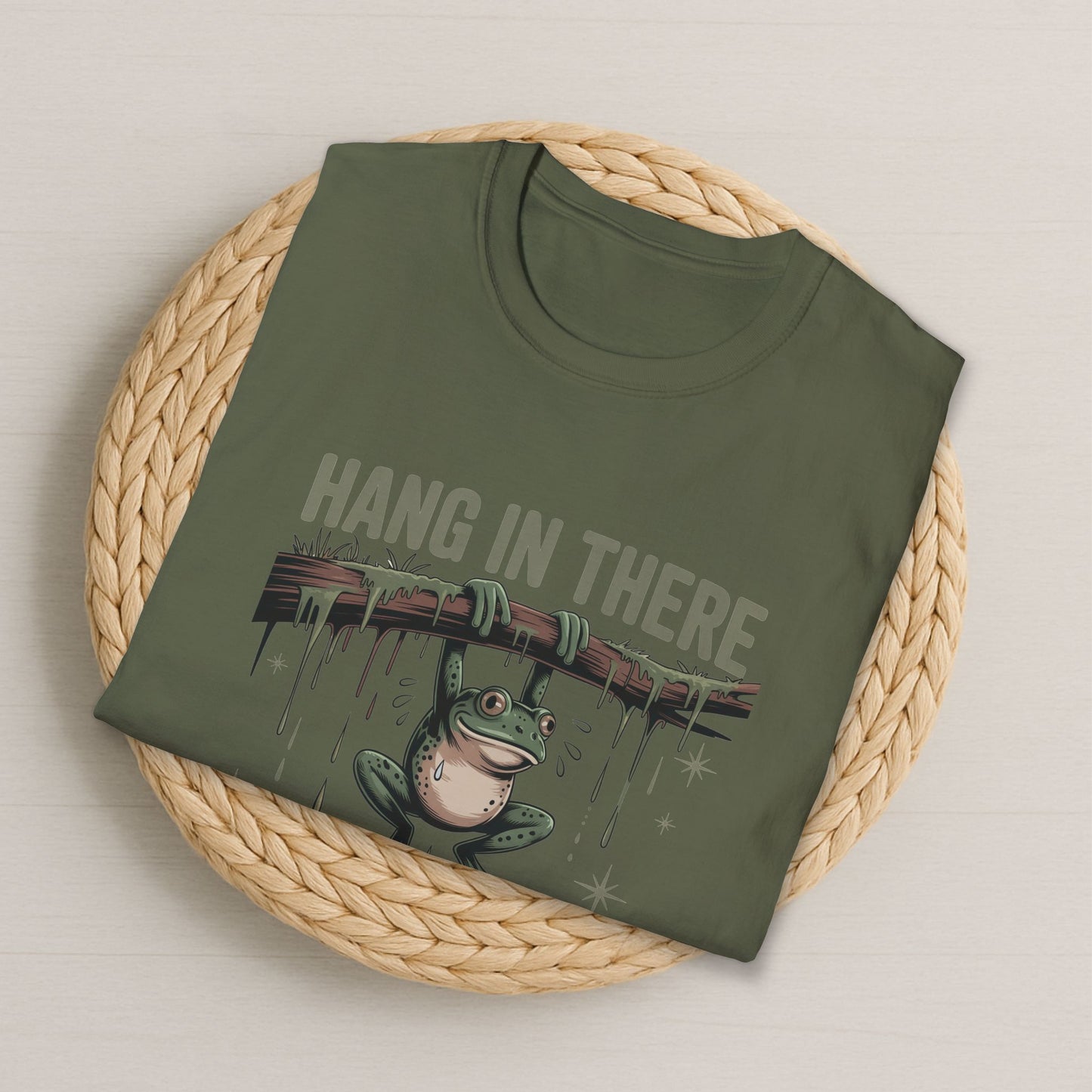 Hang in There It Gets Worse - Funny Frog and Alligator Tee
