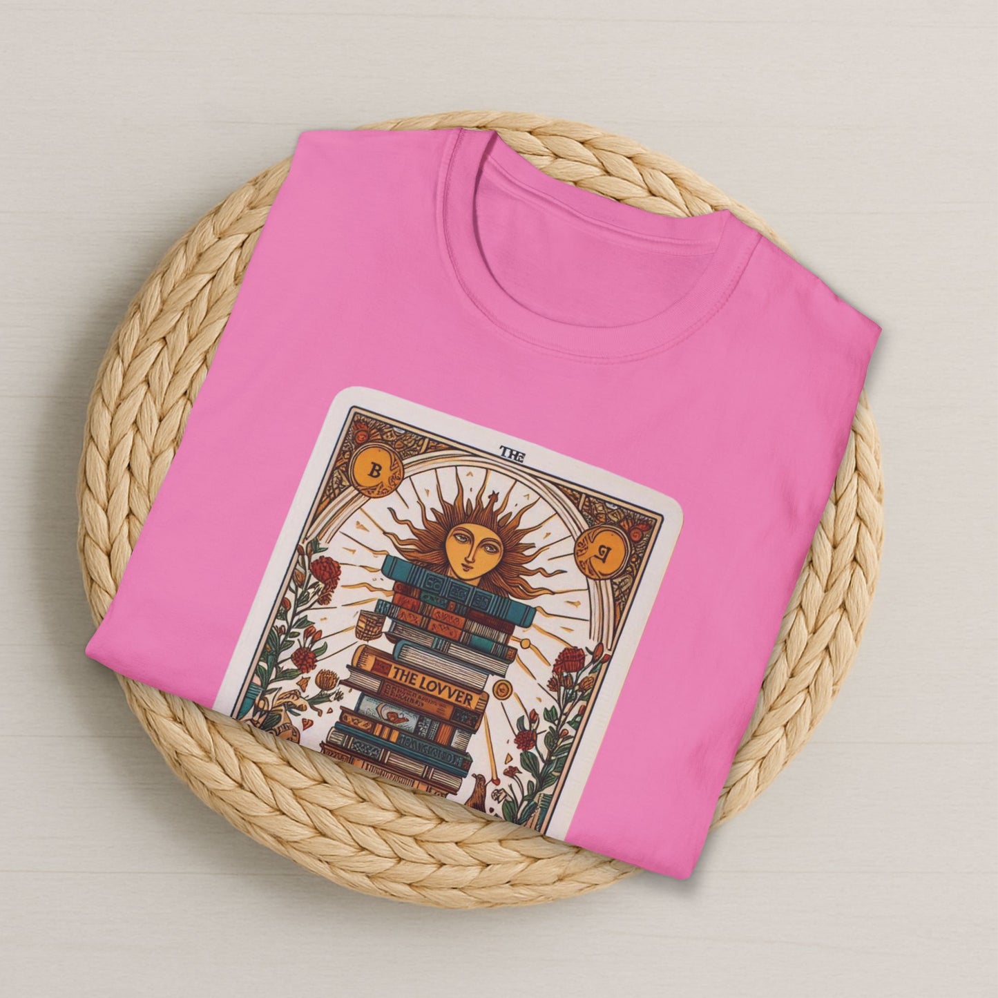 Camiseta de la carta del Tarot del amante de los libros