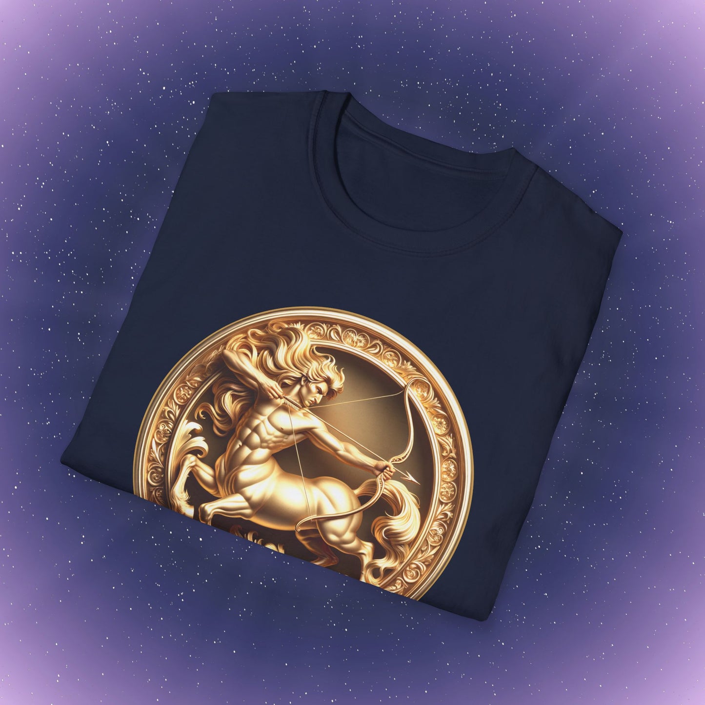 Sagittarius Gold Zodiac Sign T-Shirt