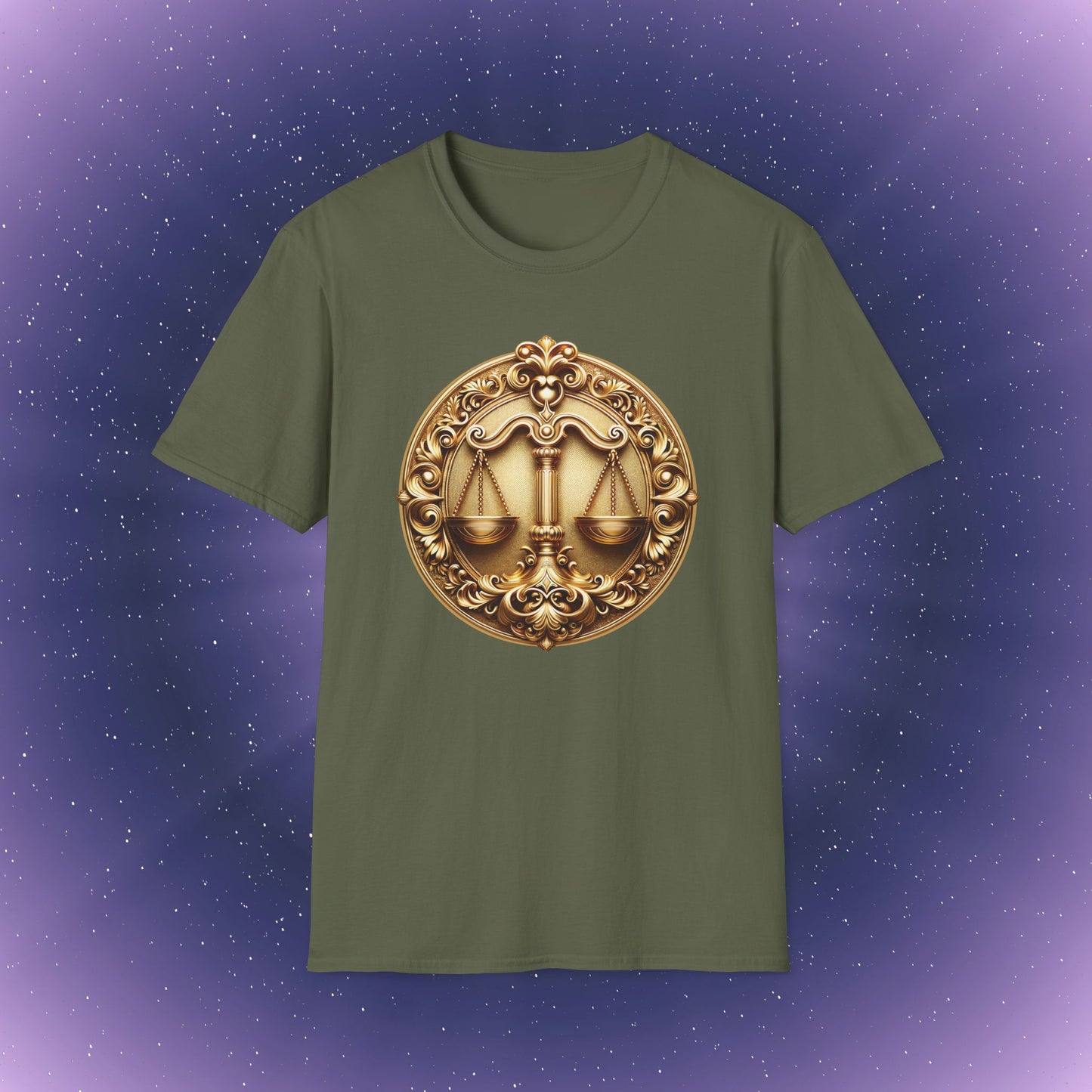 Libra Gold Zodiac Sign T-Shirt