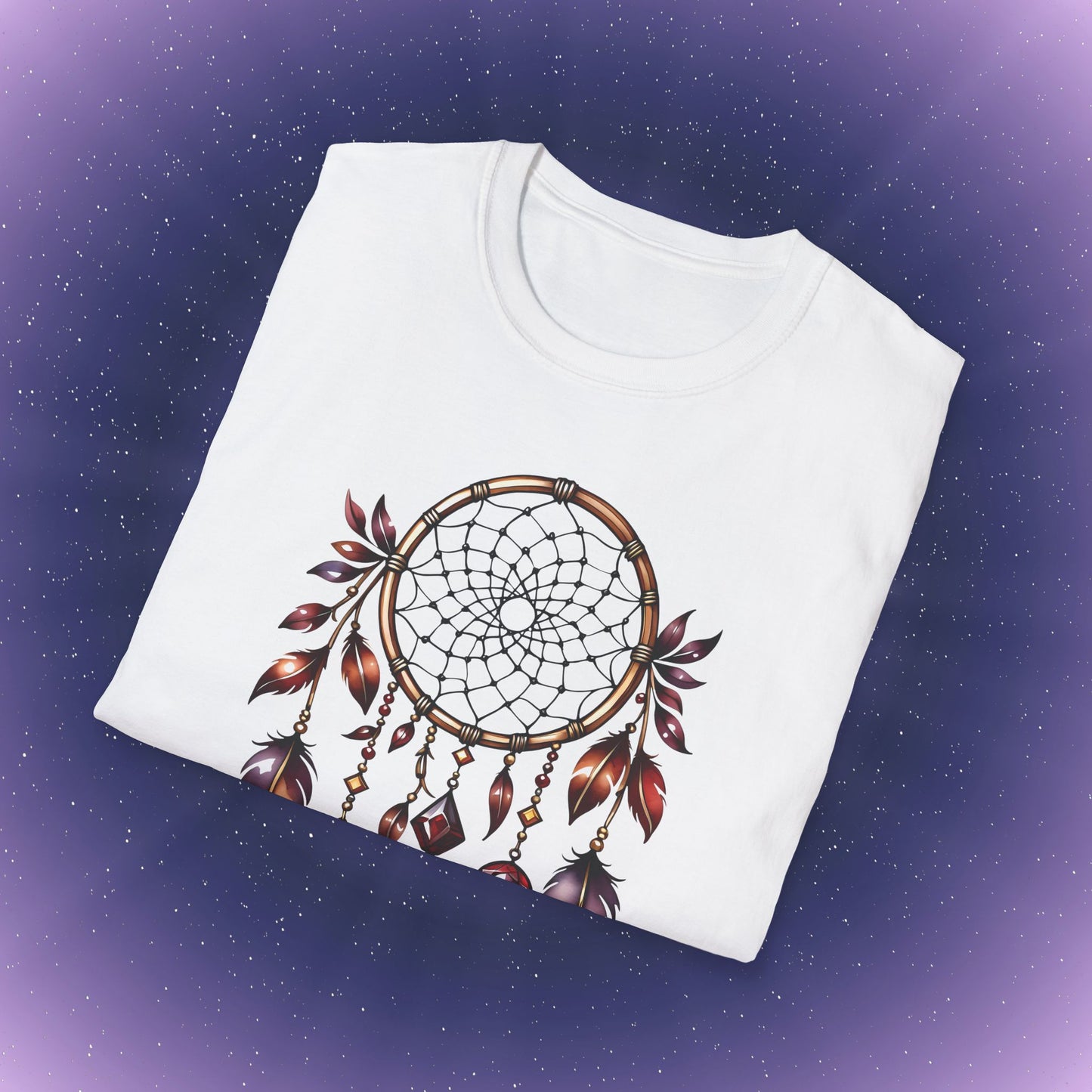 Camiseta con atrapasueños de piedra natal de granate de Capricornio