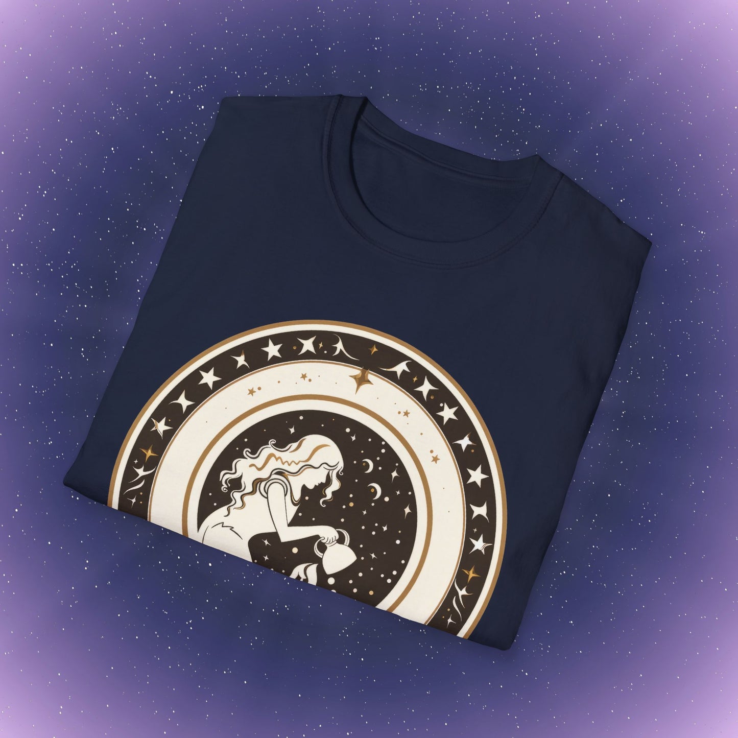 Camiseta bohemia del signo zodiacal Acuario