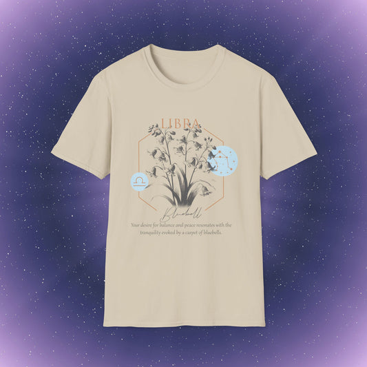 Camiseta con la flor de nacimiento del signo zodiacal Libra