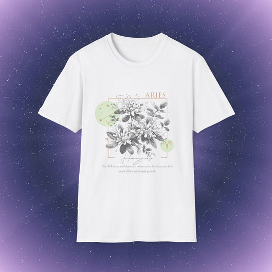 Aries Zodiac Birth Flower T-Shirt