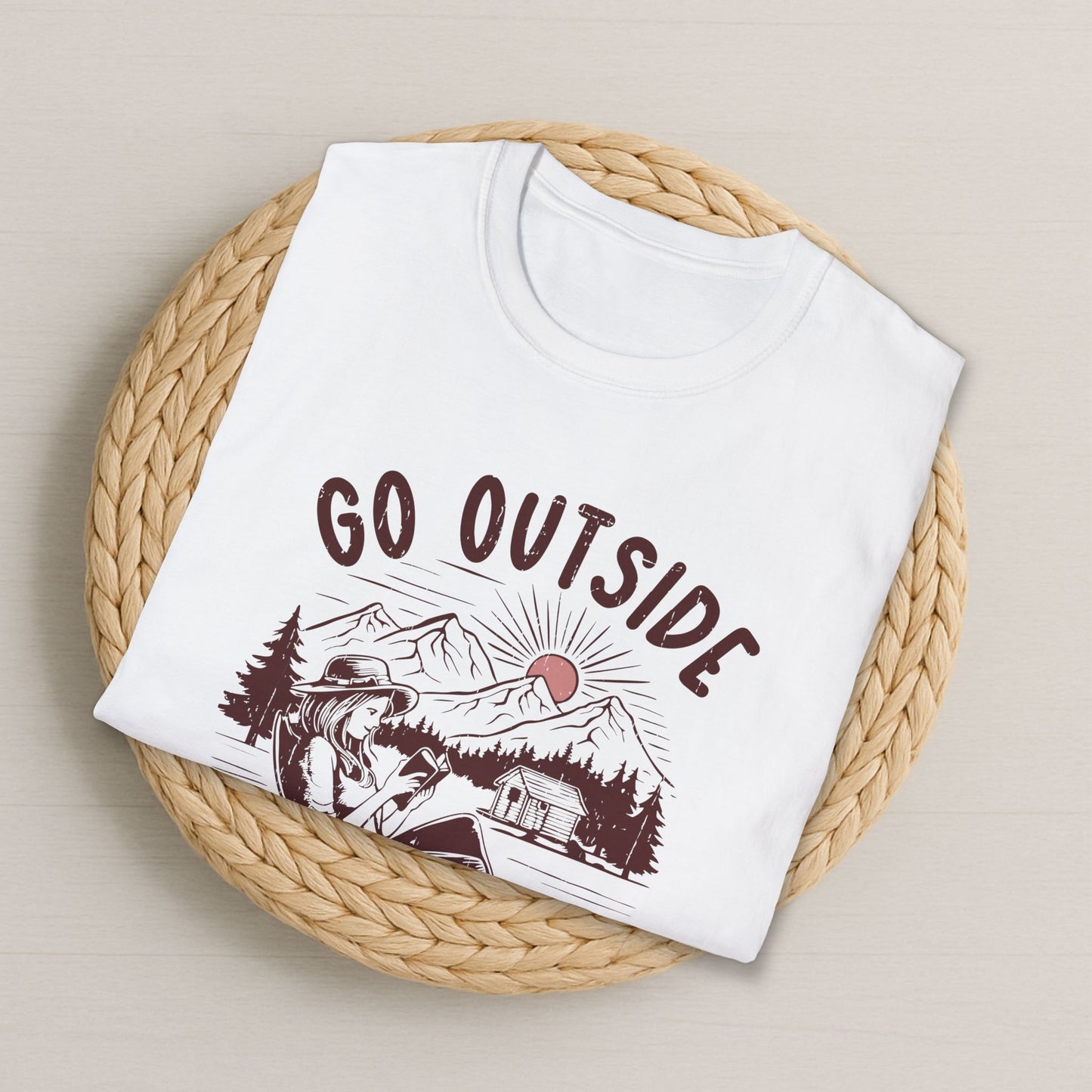 Go Outside Read A Book - Graphic T-Shirt