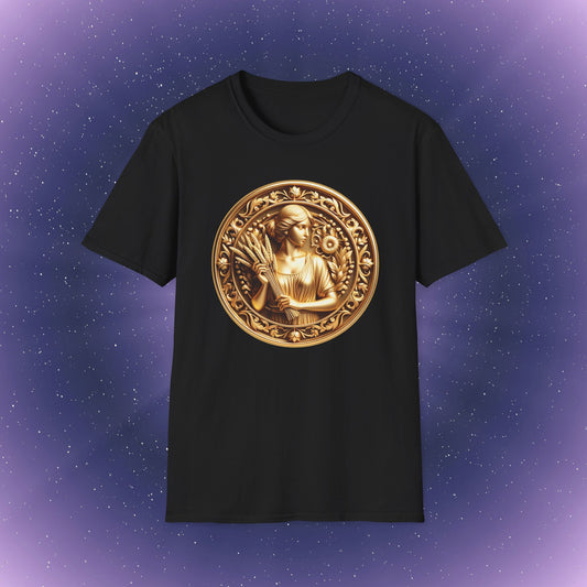 Virgo Gold Zodiac Sign T-Shirt