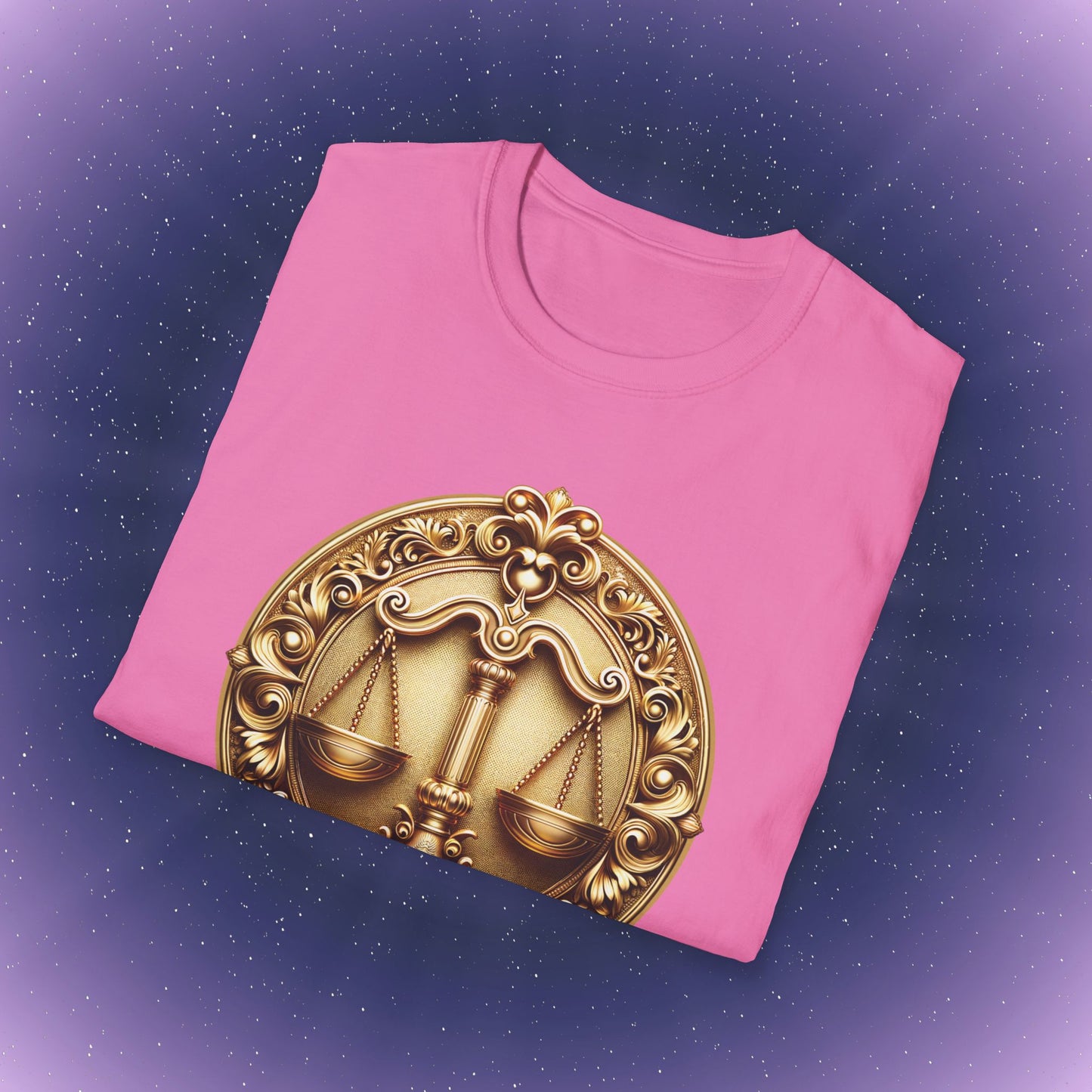Libra Gold Zodiac Sign T-Shirt