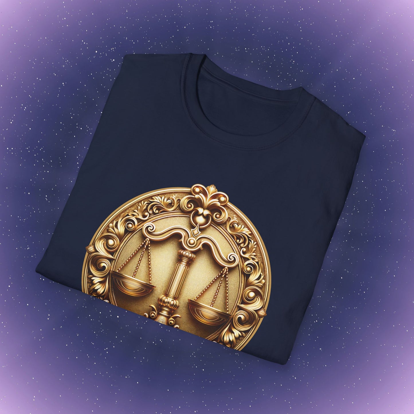 Libra Gold Zodiac Sign T-Shirt