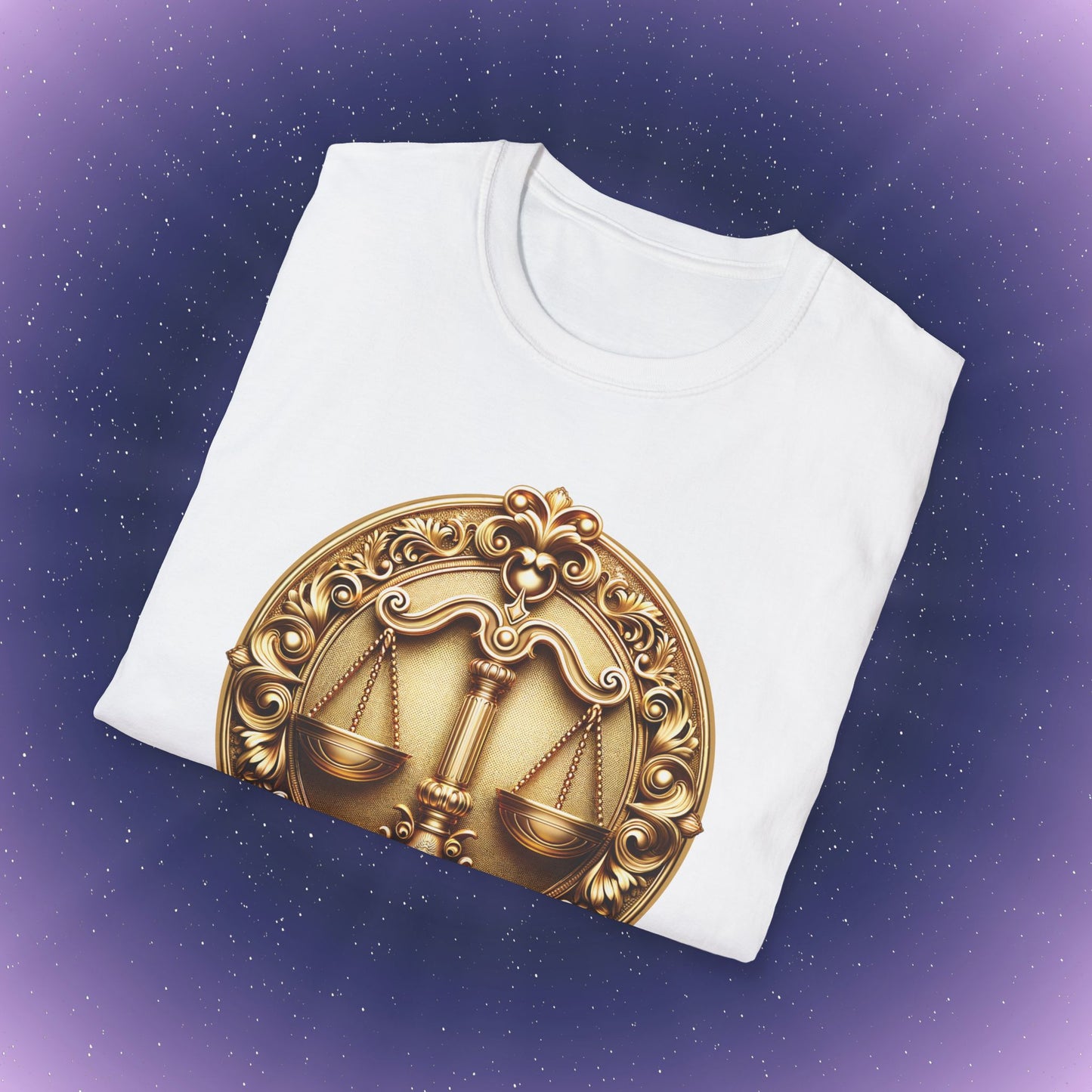 Libra Gold Zodiac Sign T-Shirt