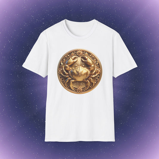 Cancer Gold Zodiac Sign T-Shirt