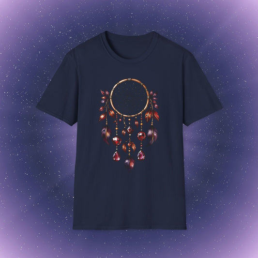 Capricorn Garnet Birthstone Dreamcatcher T-Shirt