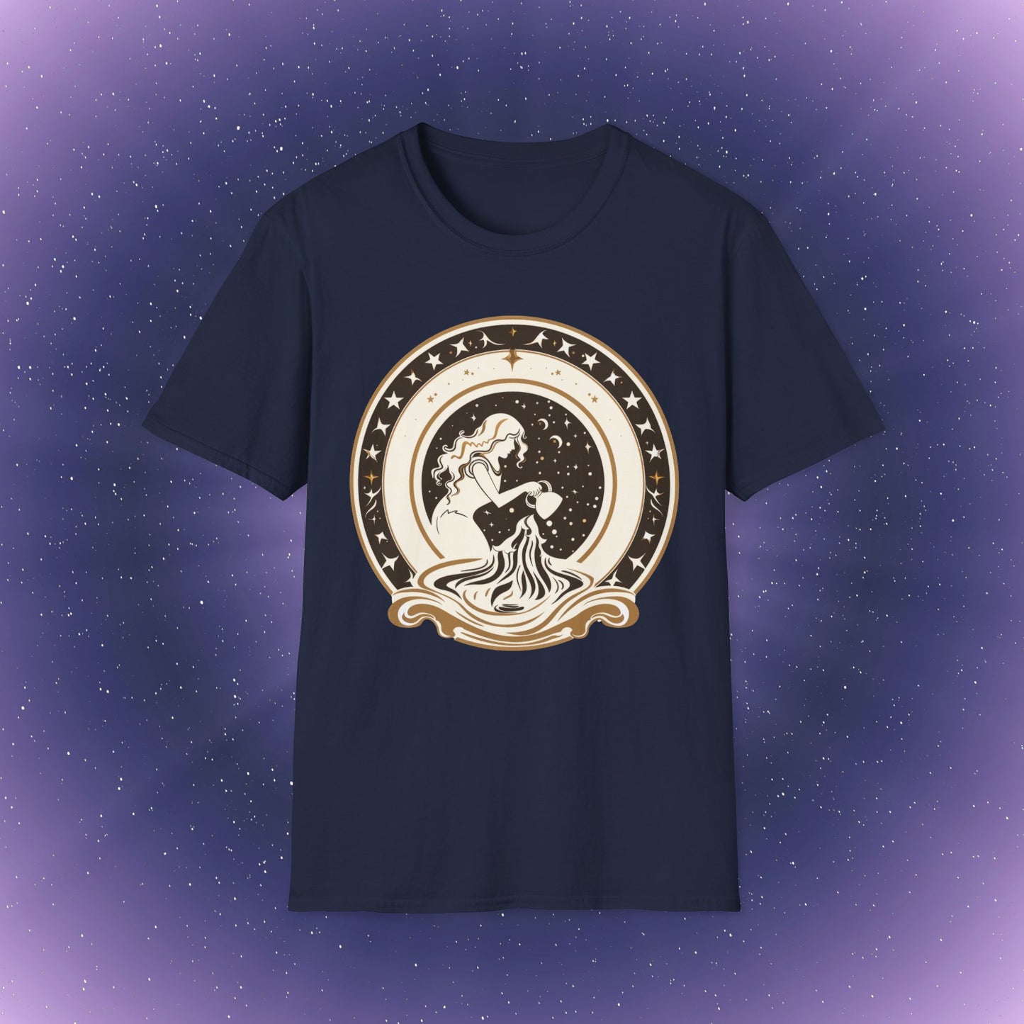 Camiseta bohemia del signo zodiacal Acuario