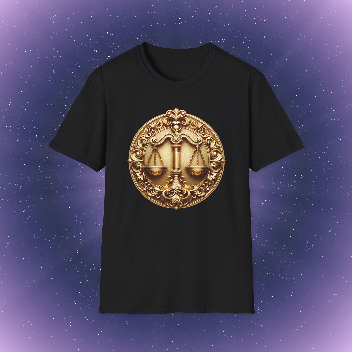 Libra Gold Zodiac Sign T-Shirt