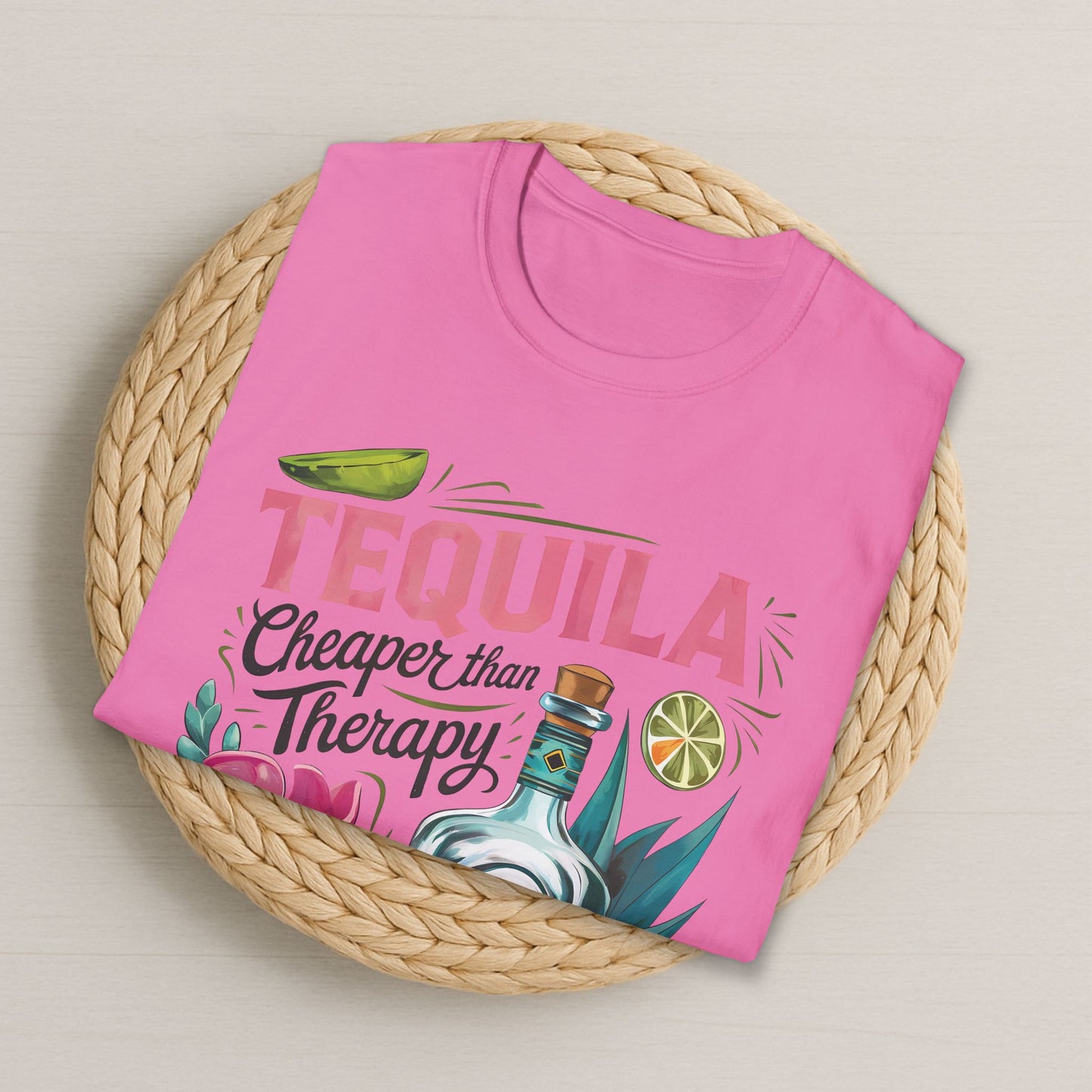 Tequila Cheaper Than Therapy - Graphic Summer Tee