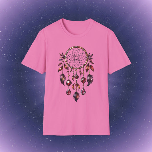 Camiseta con atrapasueños de piedra natal de granate de Capricornio