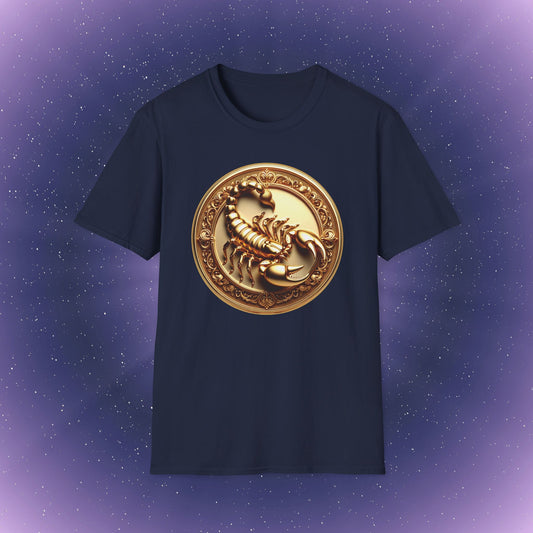 Scorpio Gold Zodiac Sign T-Shirt